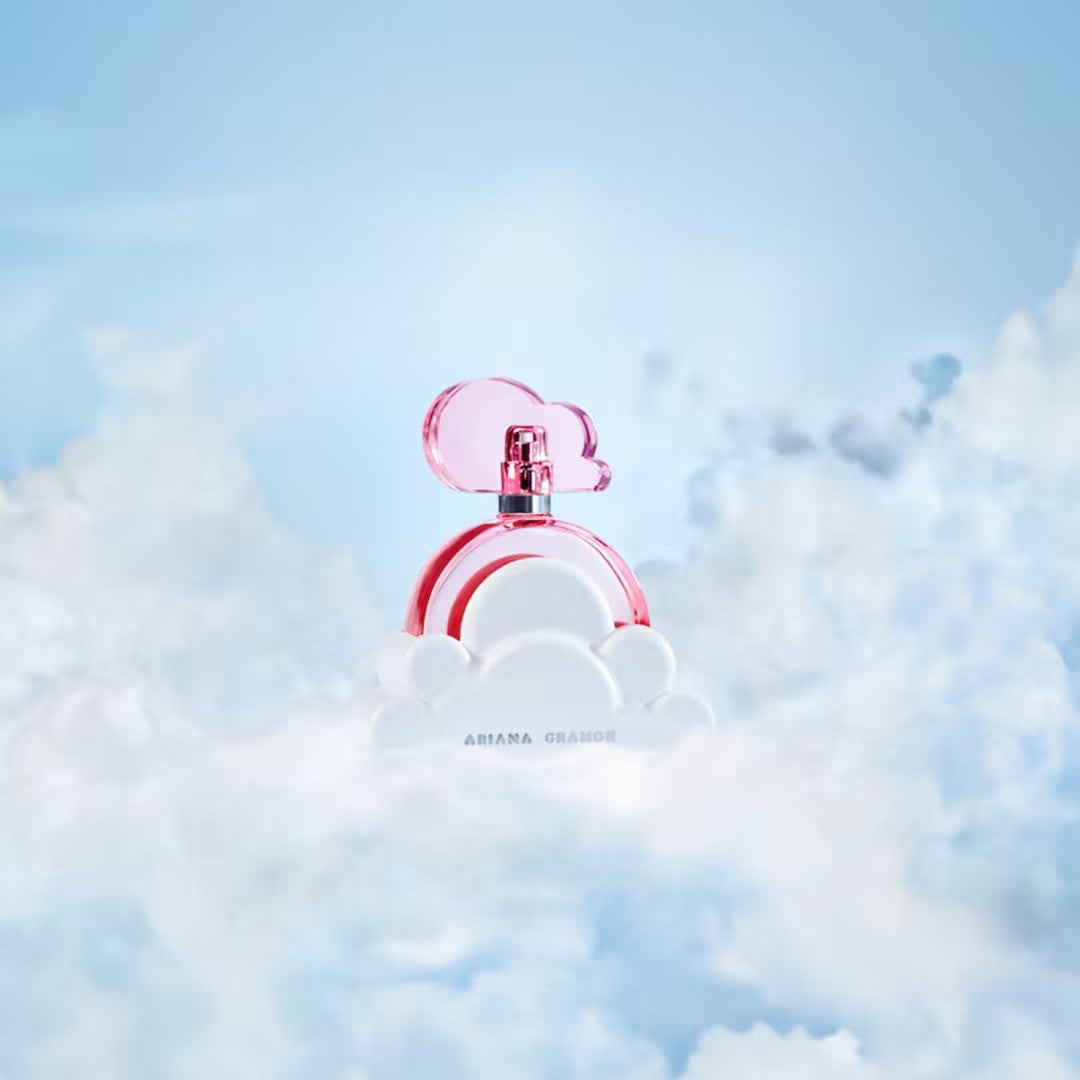 Ariana Grande Cloud Pink bottle — Miss Dior EDP dupe